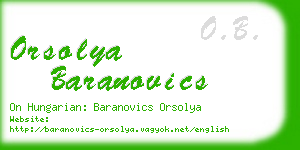 orsolya baranovics business card